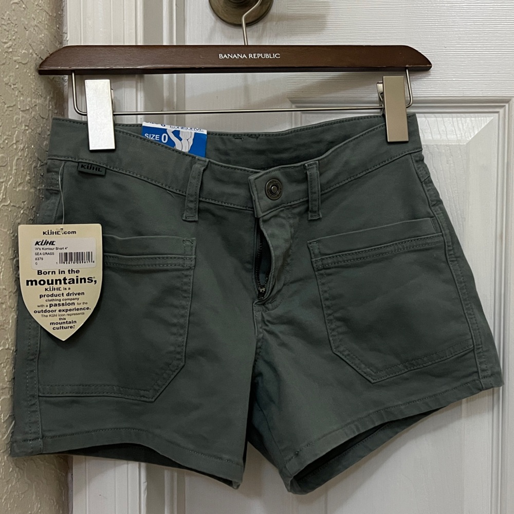 Kuhl Olive Women’s Kontour Shorts 4”